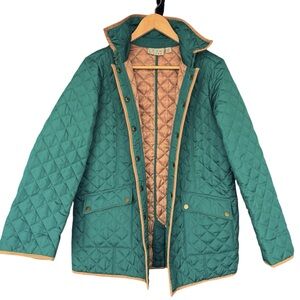 Vintage Quilted Chore Coat Barn Jacket Cargo Pockets Oversized Medium